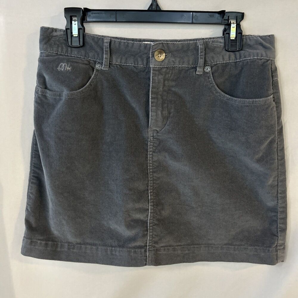 Mountain Khakis Size 6 Corduroy Mini Skirt Gray Gorpcore Grunge Boho Athleisure